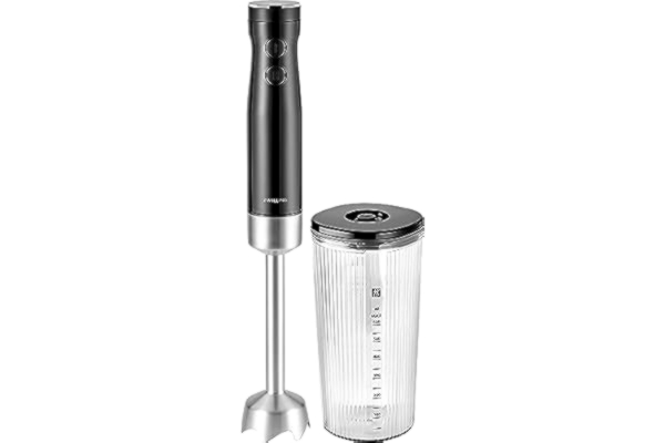 Zwilling ZWILLING ENFINIGY stavmixer rostfritt stål, purémixer och stavmixer med vingblad i rostfritt stål, 600 ml mätkopp, svart