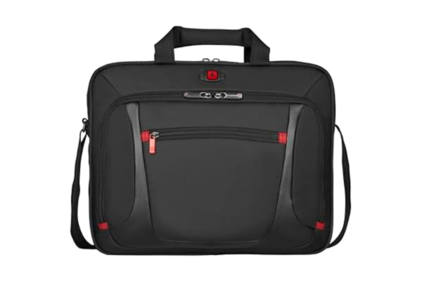 Wenger  600643 SENSOR 15 Inch Laptop Briefcase, Padded Laptop Compartment with iPad/Tablet/eReader Pocket in Black (9 Litre)