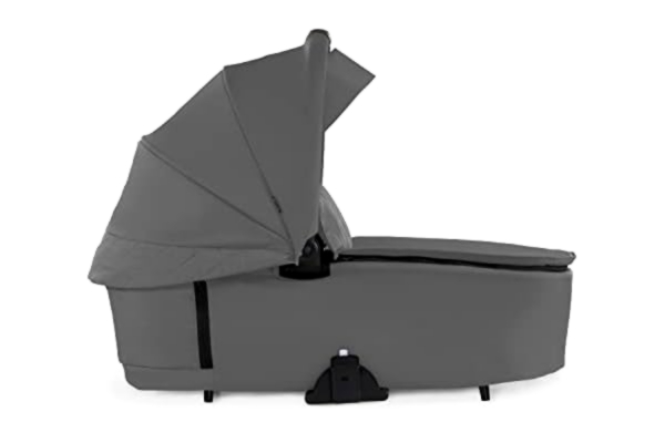Hauck  Nacelle Walk N Care Carrycot, dès la Naissance, Facile à Fixer sur Poussette et à Enlever avec Boutons à Memoire, Fenêtre Panoramique XXL, UPF 50+, Pliable, Gris Foncé