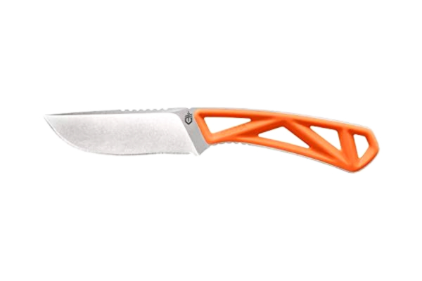 Gerber  utomhuskniv med hölster, bladlängd: 9,6 cm, exo-mod fast drop point, bladmaterial: 7Cr17MoV, orange, 30-001797