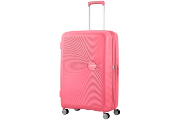 American Tourister  Soundbox - Spinner L Expanderbar Resväska, 77 cm, 97/110 L, Rosa (Sun Kissed Coral)