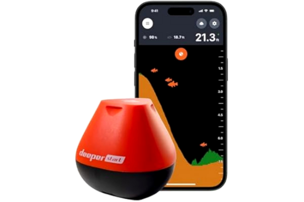 Deeper  Start Smart Fiskefinder Echolot matbar – Bärbar Sonar för fiske från bryggan eller stranden | Fisketillbehör pryl med gratis app