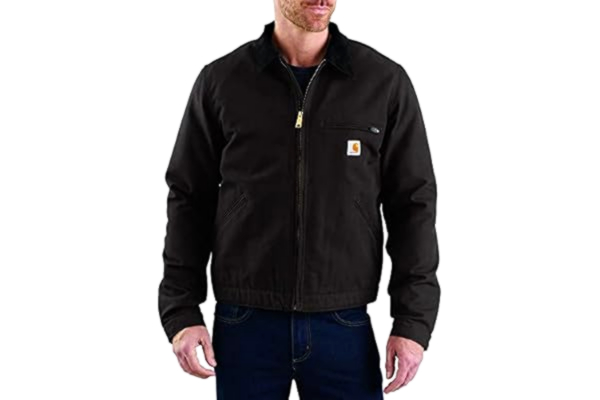 Carhartt  Duck Detroit Jacket Odzież robocza wierzchnia Mężczyźni, Ciemny brąz, M
