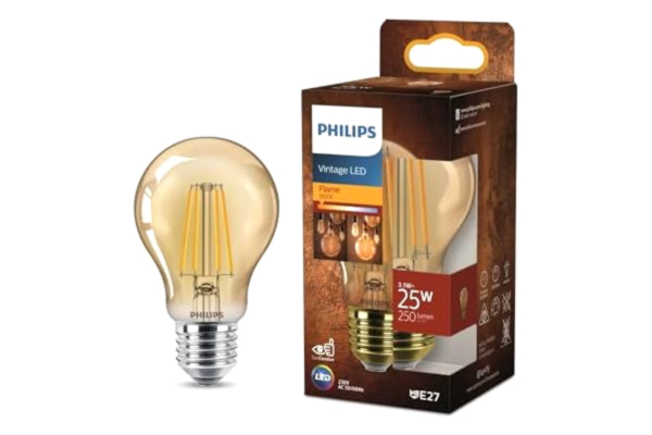 Philips  LED Vintage Classic, Bärnstensfärgad (Amber), A60 Glob, 25W, 1800K, E27, Ej dimbar