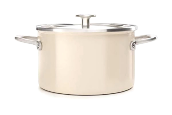KitchenAid  Steel Core Enamel 20cm/3.7 Litre Casserole, Almond Cream