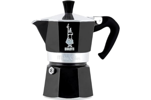 Bialetti  – Moka Express: Klassisk Espressobryggare För Spishäll, Kokar Riktigt Italienskt Kaffe, Kaffebryggare Moka 3 Koppar (130 Ml), Aluminium, Svart