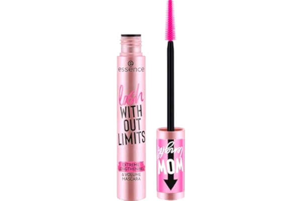 Essence essence lash WITHOUT LIMITS EXTREME LENGTHENING & VOLUME MASCARA, Nr. 01, hållbar, volymgivande, ultrasvart, vegansk, utan mikroplastpartiklar, fri från nanopartiklar, utan parfym, 1-pack (13ml)