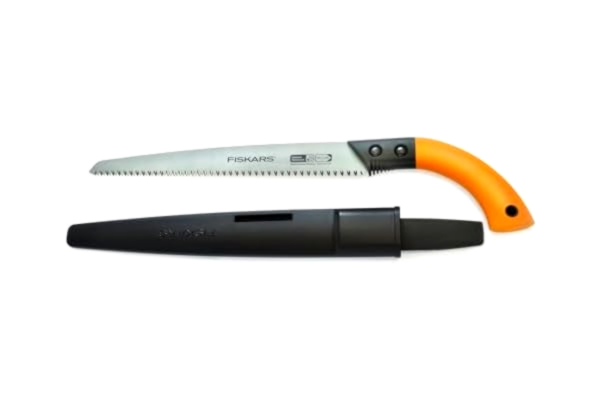Fiskars  grensåg för färskt trä, Med fast blad, Plastslida ingår, sågsbladlängd: 33 cm, sågblad i rostfritt stål, Svart/Orange, SW84, 1001620