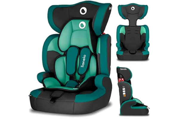 Lionelo LIONELO Levi One fotelik samochodowy do 36kg, antypoślizgowe poduszki, komfortowe podłokietniki, 5-punktowe pasy, modny design, wkładka redukcyjna Dri-Seat, prosty montaż