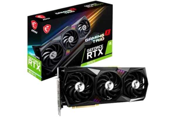 MSI  RTX 3070 TI Gaming X Trio 8G Carte Graphique NVIDIA GeForce RTX 3070 Ti 8 Go GDDR6X Gris