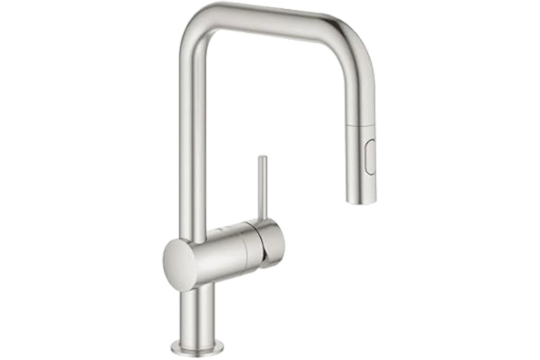 Grohe  Minta Kitchen faucet with pull-out U-spout Supersteel
