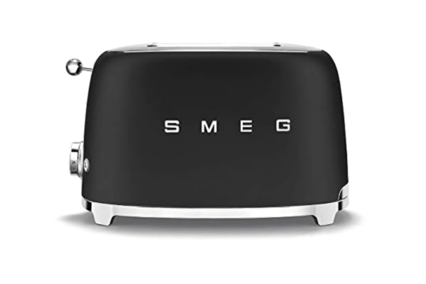 SMEG Smeg Two Slice Toaster Matt Black TSF01BLMEU