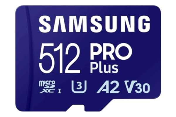 Samsung  PRO Plus microSD-kort SD-adapter, 512 GB, för mobilspel på smartphones, surfplattor och handhållna konsoler, UHS-I U3, Full HD & 4K UHD, 180 MB/s läsning, 130 MB/s skrivning, MB-MD512SA/EU