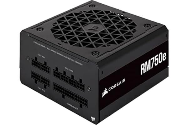 Corsair  RM750e (2023) Fullständigt Modulärt ATX-Aggregat Med Låg Ljudnivå - Kompatibelt Med ATX 3.0 Och PCIe 5.0-80 PLUS Gold-Effektivitet - Modernt Standby-Stöd - Svart