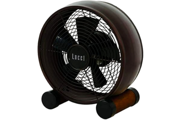 Beacon Lighting Bordvifte Breeze, Ø 20cm, svart/valnøtt