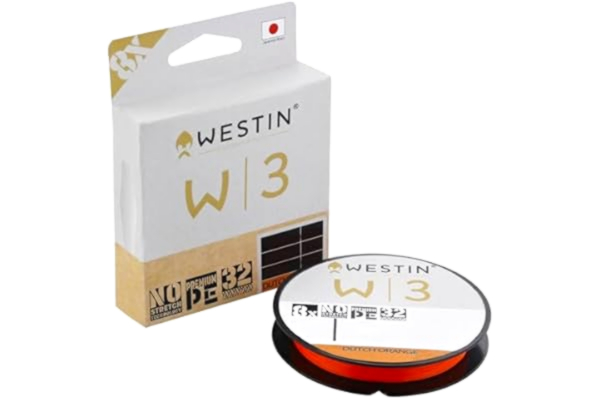 Westin  W3 8-Braid Dutch Orange (0,205 mm – 0,33 mm) – 135 m fiskelina, diameter/belastning: 0,285 mm/19,4 kg