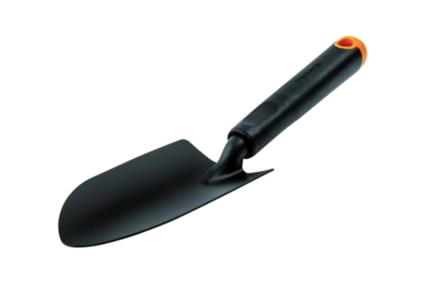 Fiskars  planteringsspade, för hårda jord, längd 30 cm, slitstarkt stålhuvud/plasthandtag, svart/orange, ergo, 1027017