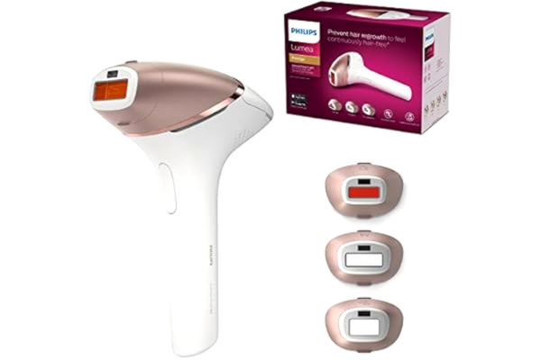 Philips  BRI956/00 Lumea Prestige Epilateur à Lumière Pulsée avec 4 Embouts pour Corps/Visage/Maillot/Aisselles