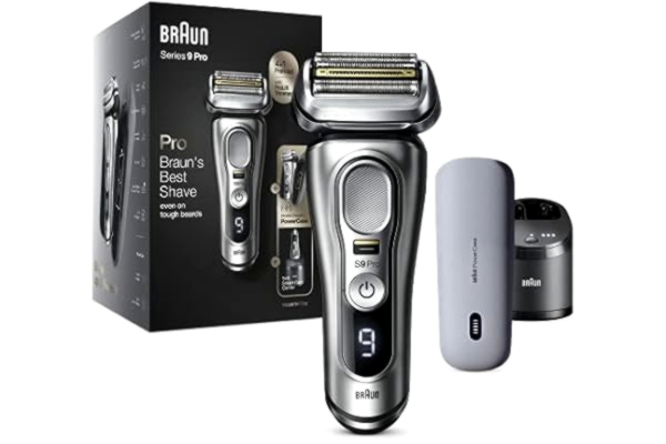 Braun  Braun Series 9 Pro Golarka Męska z Głowicą Tnącą 4+1, Czarny/Srebrny, 5 ostrzy