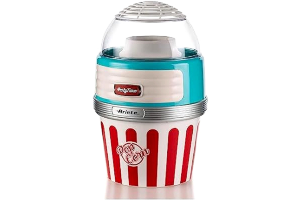 Ariete  2956 Popcornmaskin, 1100 W, för 60 g majs, popcorn klar på 2 minuter, röd