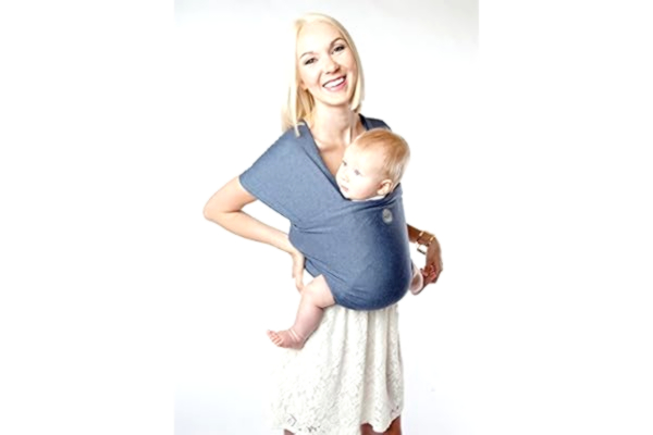 Moby Wrap  Baby Carrier | Evolution | Baby Wrap Carrier for Newborns & Infants | #1 Baby Wrap | Baby Gift | Keeps Baby Safe & Secure | Adjustable for All Body Types | Perfect for Mom & Dad | Denim