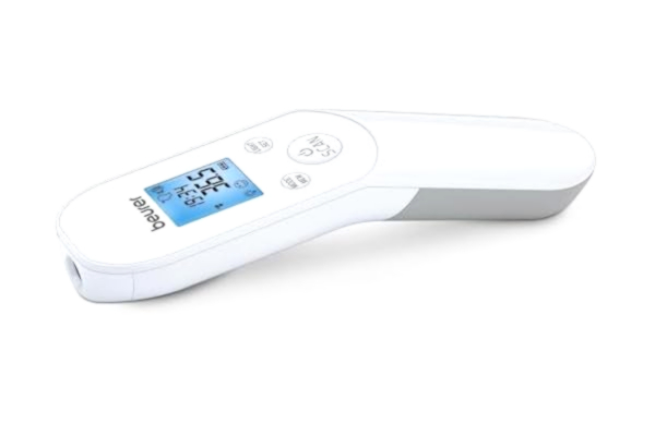 Beurer  FT 85 kontaktlös digital infraröd termometer, snabb febertermometer för hygienisk, säker mätning av kroppstemperaturen på pannan