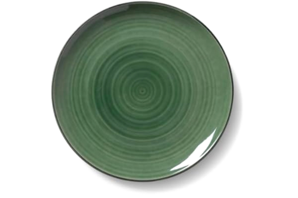 Kähler  Design Colore tallrik platt av keramik handgjord, i färg: salvia grön, diameter: 27 cm, 690624