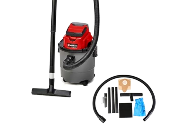 Einhell  TC-VC 18/15 Li-Solo, Tromle vakuum, Tør&våd, Støvpose, 15 L, 72 dB, Sort, Rød - SOLO