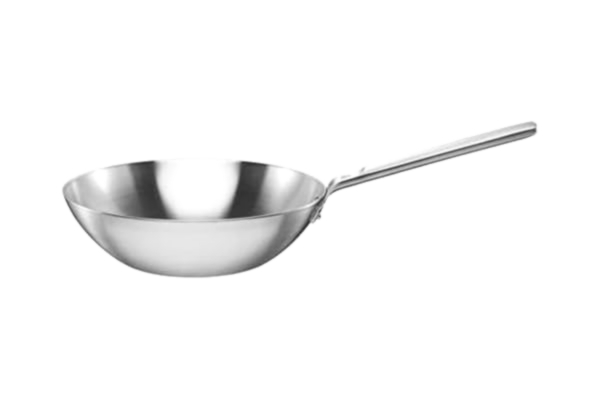 Fiskars  Norden pinnoittamaton wokkipannu 28 cm, ruostumatonta terästä
