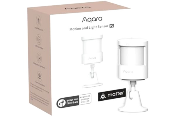 Aqara  rörelsesensor P2, materia över tråd, kräver 2-i-1 materia kontroll och trådkantrouter, rörelsedetektor med ljussensor, stöder Apple Home, Alexa och SmartThings