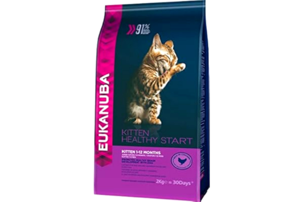 Eukanuba  Junior kattmat torr – premium torrfoder för kattungar från 1–12 månader, främjar hälsosam tillväxt, hög kötthalt, 2 kg