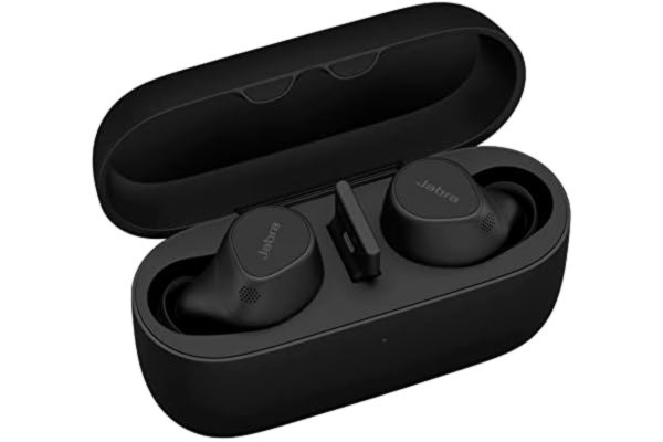Jabra  Evolve2 Buds True Wireless In-Ear Bluetooth-hörlurar med aktiv brusreducering (ANC) och Jabra MultiSensor Voice-teknik – certifierade för att fungera med dina virtuella mötesappar - svart