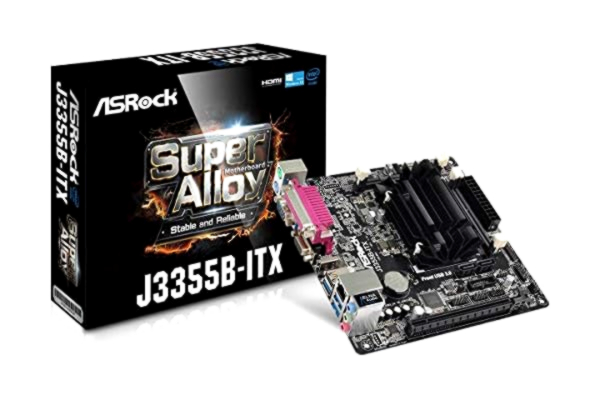 ASRock Asrock J3355B-ITX moderkort svart/grå/brun/röd
