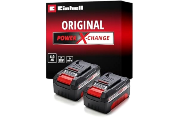 Einhell  Batteri PXC-Twinpack 4,0 Ah Power X-Change (Li-Ion, 18 V, 2x 4,0 Ah, lämplig för alla PXC-enheter, proaktiv batterihantering, laddningscykler anpassade till situationen)