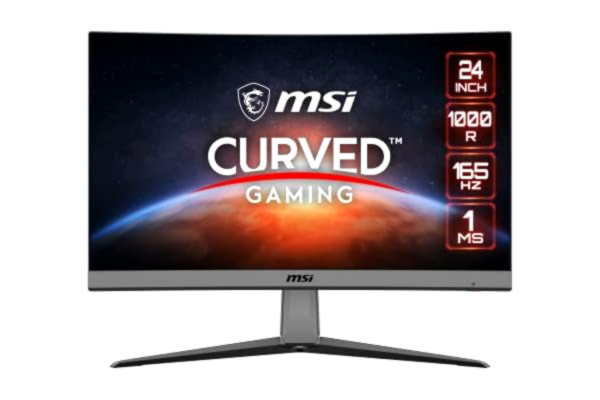 MSI  MAG ARTYMIS 242C Curved Gaming Monitor - 23.6 Inch, 16:9 Full HD (1920 x 1080), VA, 165Hz, 1ms, 1000R, FreeSync Premium, DisplayPort, 2x HDMI, Wide Color Gamut, Anti-Flicker, Less Blue Light