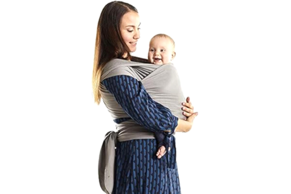 Boba  Baby Wrap Carrier - Light Grey Serenity - De originele baby en pasgeboren Sling, perfect voor baby's en baby's tot 35 lbs