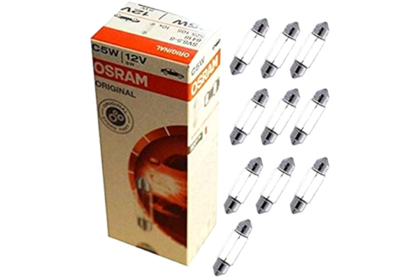 Osram OSRAM ORIGINAL FESTOON, C5W Extraljuslampa, 6418, 12V, Kapsel (10 Pieces)