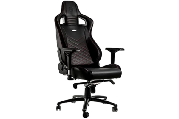 Noblechairs noblechairs EPIC spelstol – PU konstläder – svart/röd – upp till 120 kg användare – ländryggsstöd – ergonomisk – kuddar ingår – hemmakontorstol – datorskrivbordsstol