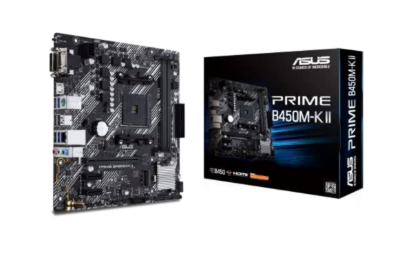 Asus ASUS PRIME B450M-K II Emolevy - AMD B450 - AMD AM4 socket - DDR4 RAM - Micro-ATX