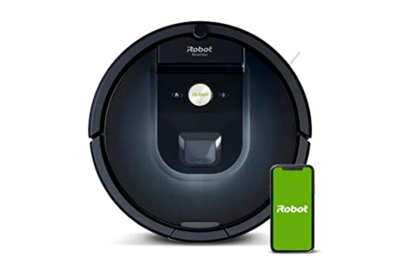 iRobot  Roomba 981 robot vacuum with 3-stage cleaning system, room mapping, carpet turbo mode, two multi-floor brushes, WLAN vacuum cleaner robot for hard floors, carpets and animal hair, app control