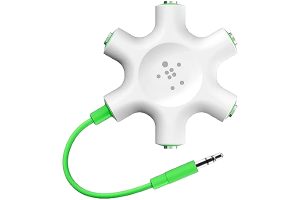 Belkin  MixIt färgomfång Rockstar multi 5-vägs splitter för hörlurar – vit, F8Z274BT