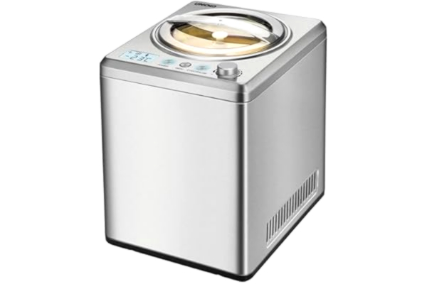 Unold  48880 Profi Plus glassmaskin, 2,5 L, rostfritt stål, helautomatisk, självkylande kompressor, LCD-display, timer, även för vegansk, laktosfri och steviainnehållande glass