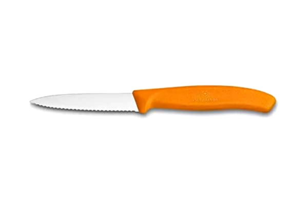 Victorinox  Keukenmes 8 cm Swiss Classic, extra scherp gekarteld, ergonomische handgreep, vaatwasmachinebestendig, oranje