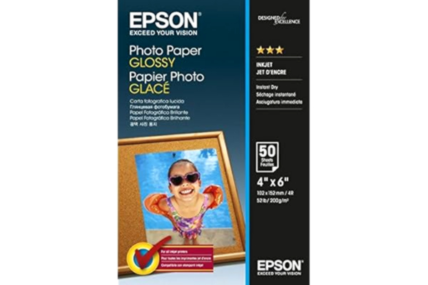 Epson  C13S042547 10 x 15 glansigt fotopapper, 50 ark