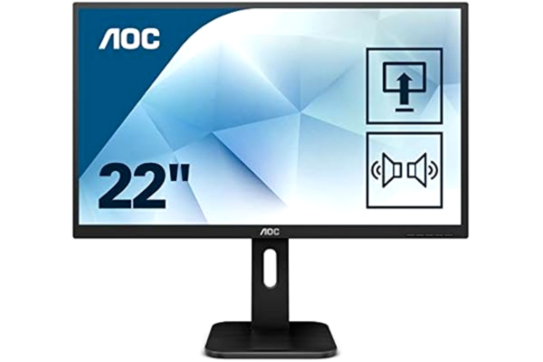 AOC  22P1D - 22 Inch FHD Monitor, 60Hz, 2ms, TN, USB HUB, Speakers, FlickerFree, LowBlue light (1920x1080 @ 60Hz, 250cd/m², HDMI/VGA/DVI)