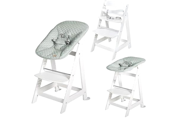 Roba Kids roba Born Up trapkinderstoel, set 2-in-1, 'roba style frosty green', met ligfunctie, vanaf de geboorte