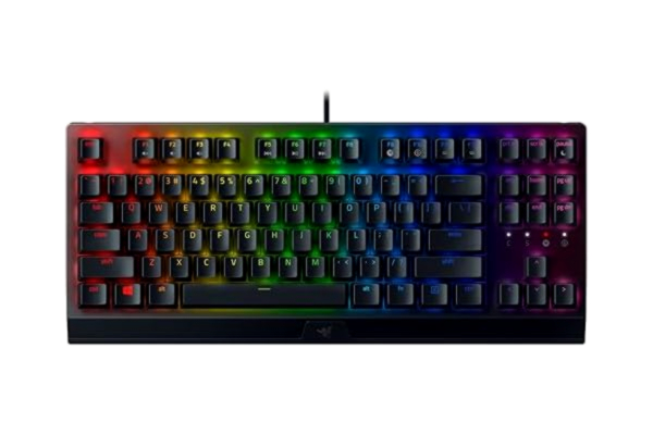 Razer  BlackWidow V3 Tenkeyless (Green Switch) - Kompakt mekaniskt tangentbord med Chroma RGB (Helt programmerbara tangenter, Kabeldragningsalternativ) US Layout | Svart