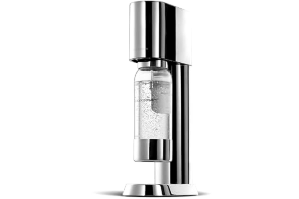 SodaStream ® enso™ Premium vattenbubblor | design i rostfritt stål från Naoto Fukasawa | inkl. 1 l BPA-fri flaska och rengöringsduk | enkelt CO2-växelsystem, silver