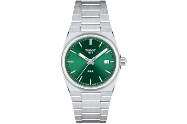 Tissot  Män analog kvartsklocka med rem i rostfritt stål T1372101108100, Grå, Kvartsur