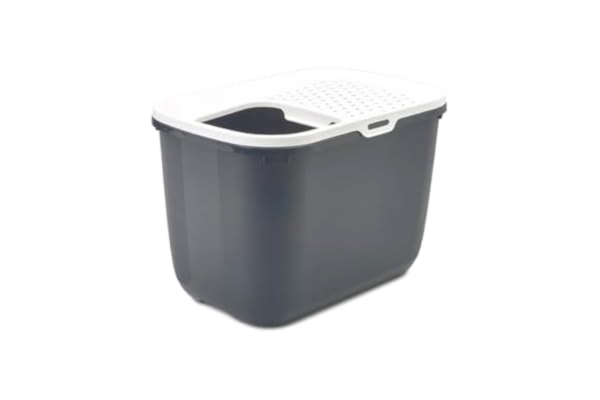 Savic Kattlåda "Hop In", grå antracit/vit, 58,5 x 39 x 39,5 cm